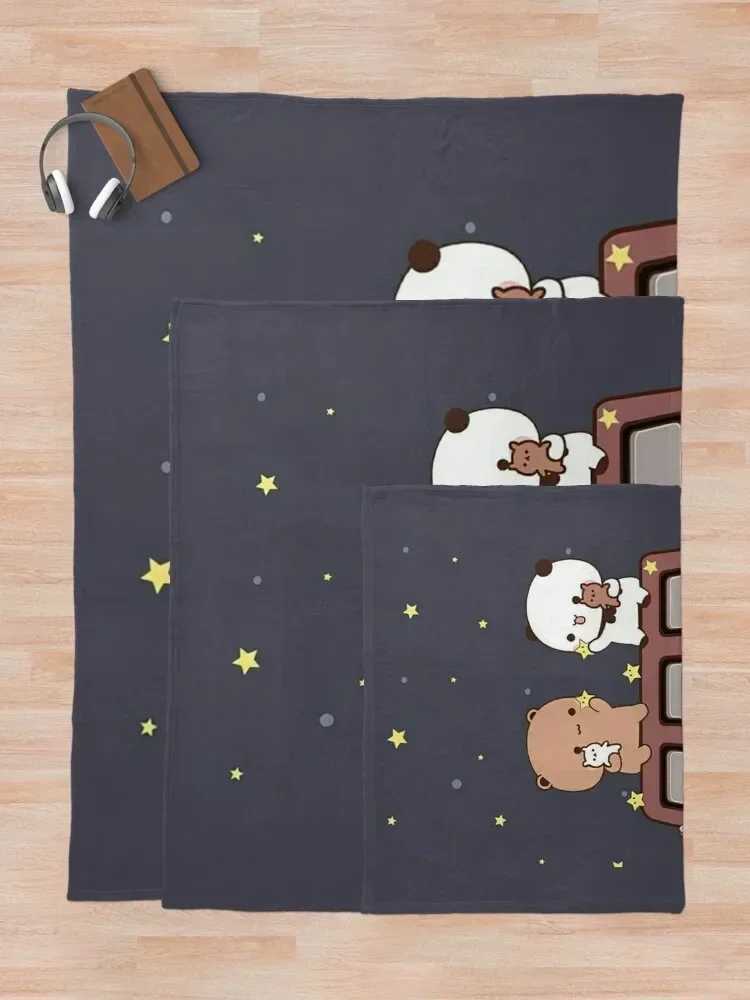 Bubu and Dudu Watching The Moon Together Throw Blanket Camping christmas gifts Fluffy Softs Quilt Blankets C251225