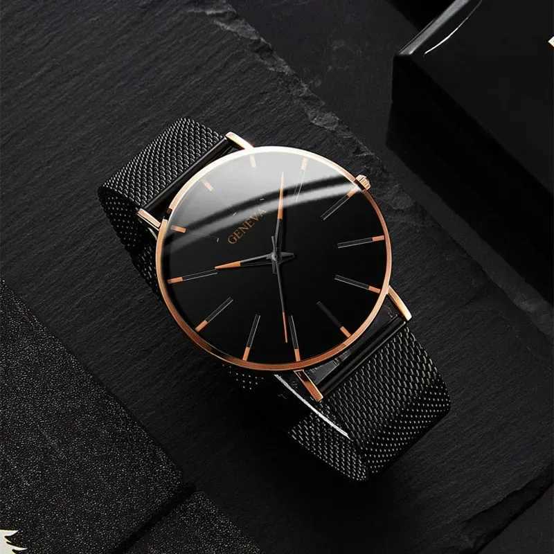 Minimal Men Watch Fashion Slim Watch Simple Business Stainless Steel Mesh Band Quartz Watch Watches For Men Watch M241226