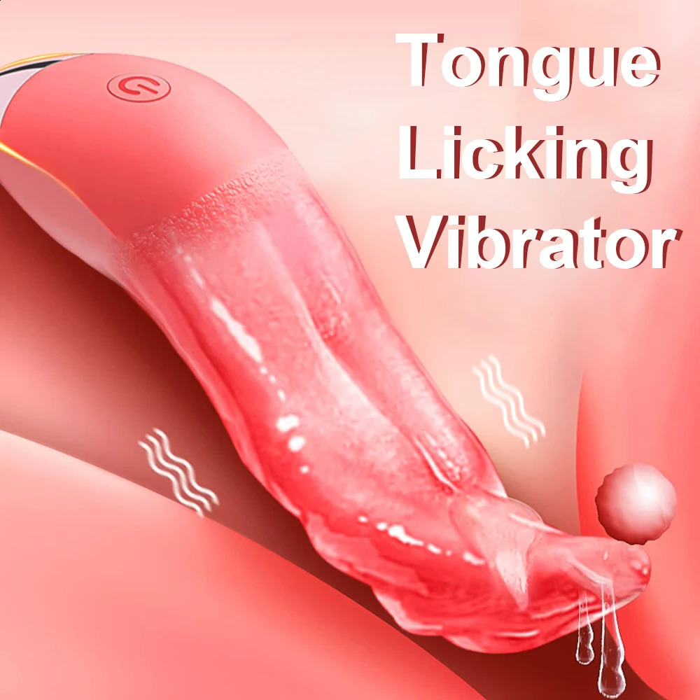 10 Speeds Tongue Licking Vibrator for Women Oral Nipple Clitoris Stimulator Silicone Vibrators Sex Toys Goods Female Adults 241226