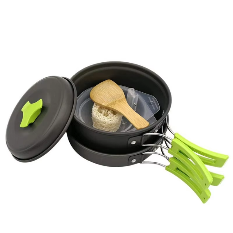Camping Cookware Sets Outdoor Aluminum nonstick Cooking Pot