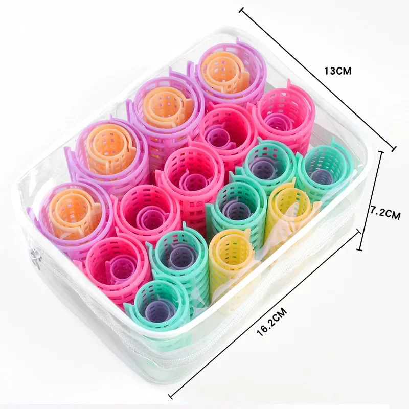 30pcs/set Heatless Hair Curler Rollers Large Grip Clips Lazy Curlers Hairdressing DIY Hair Styling Tool for Women Random Color 241225