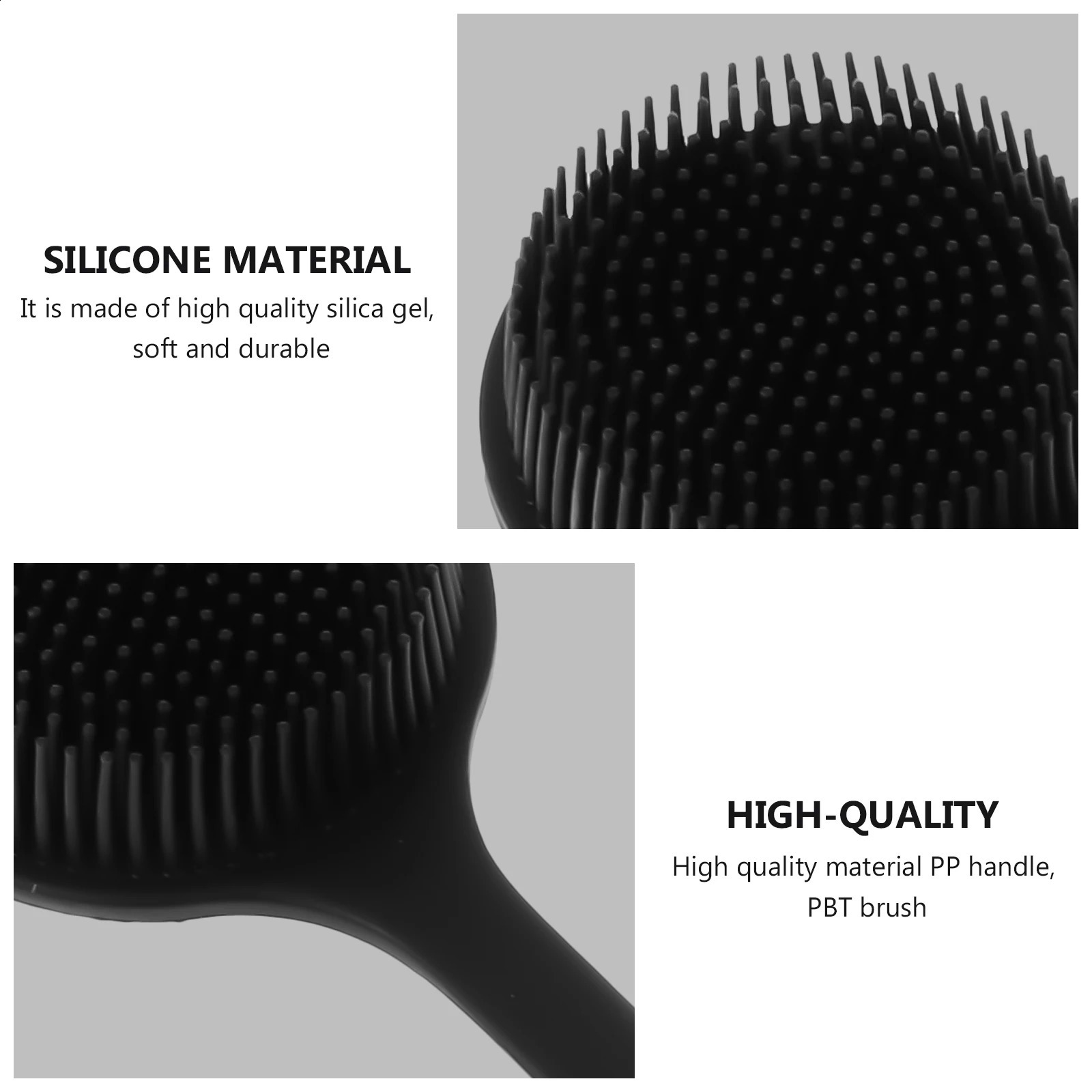 Silicone Long Handle Bath Brush Body Shower Scrubber Back Multifunction Massage Cleaning Scrubbers 241226