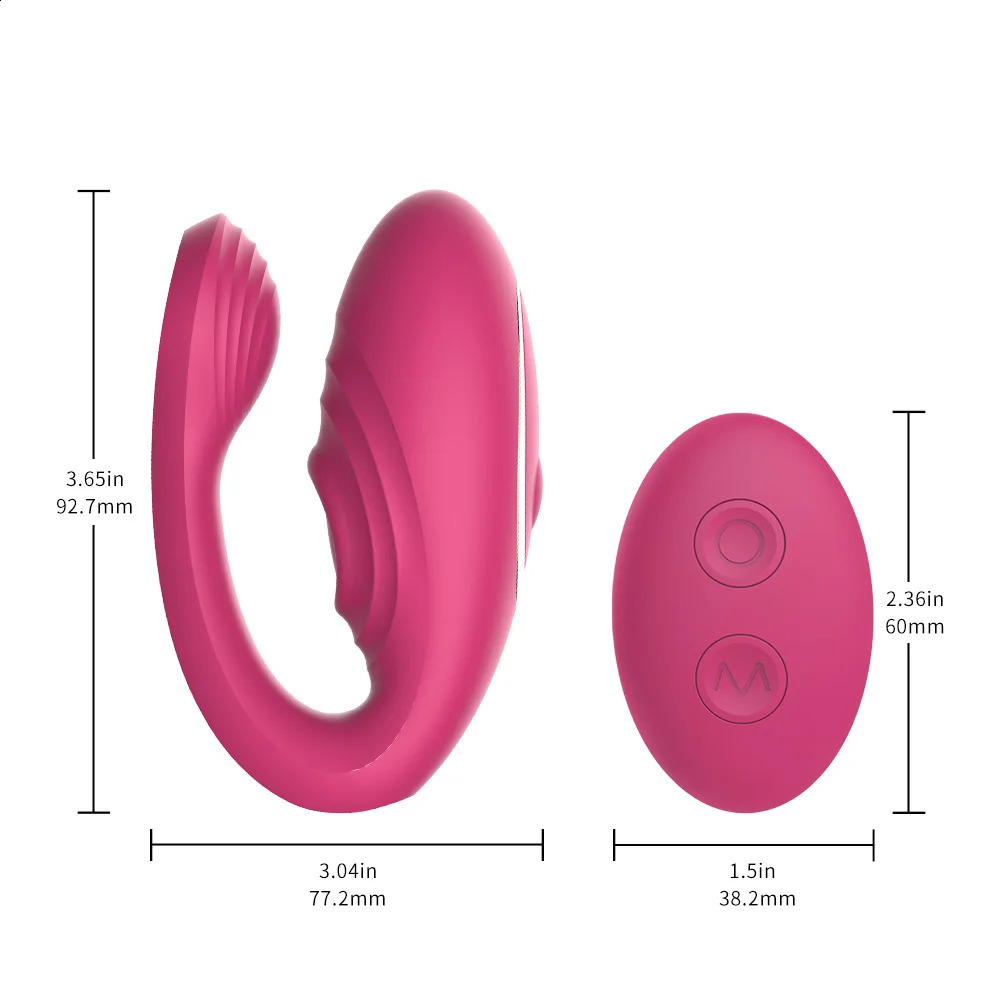 U Shape Panties Vibrators for Women G Spot Clit Erotic Tapping Massager Double Vibrating Silicone Sex Toys Couples 241226