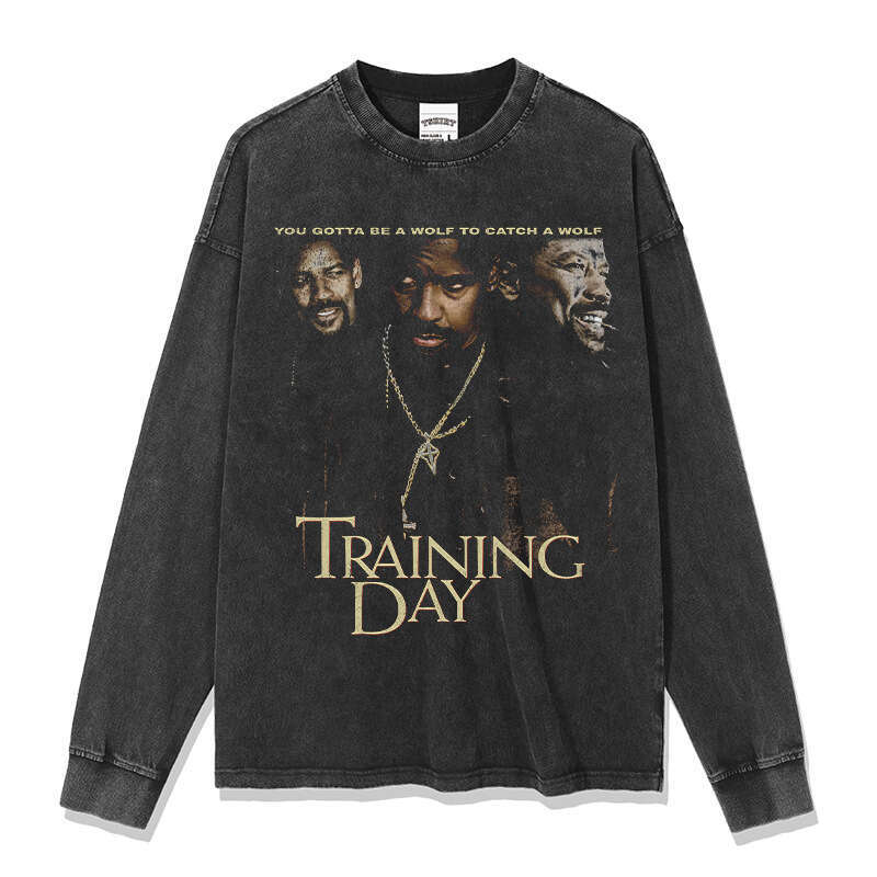 American TRAINING DAY Training Day Printed Short Long Sleeve T-shirt Round Neck Hoodie Men's Sweatshirt