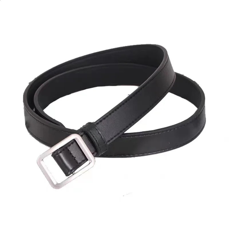 Vintage Pinless Buckle Belts for Men Women Casual Clothing Accessories Fashion Adult Black PU Leather Female Y2k Belt for Jeans 241226
