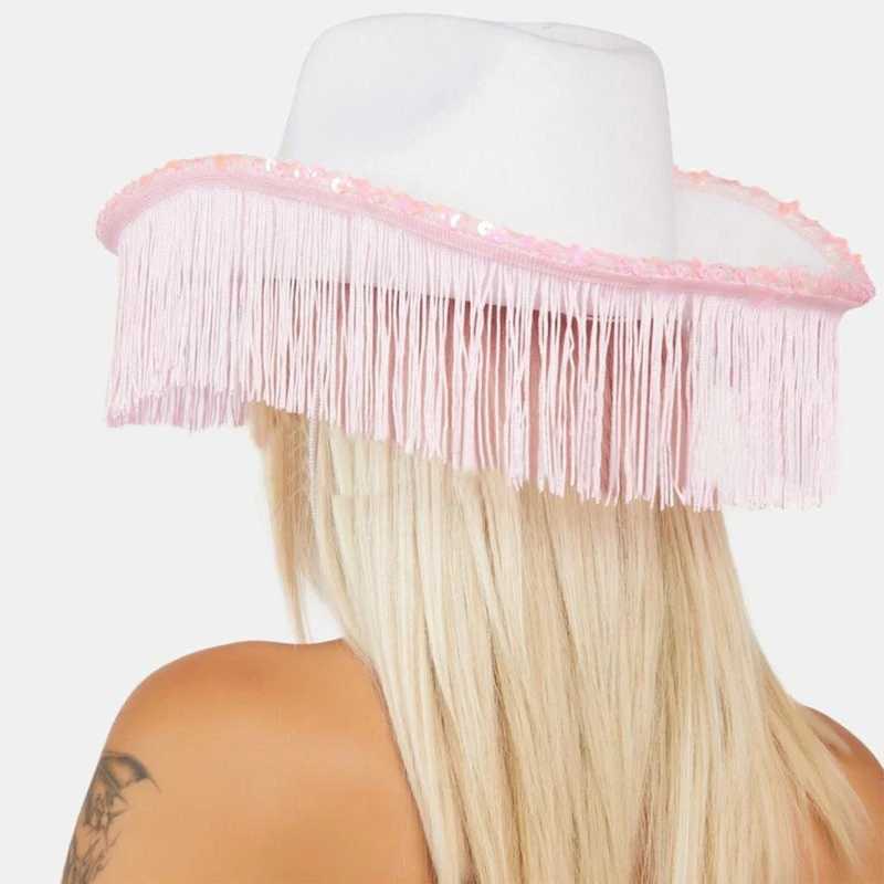 Cowboy hat edge glitter star decoration Halloween flash hat Dr Up cosplay party costume accessories W241225