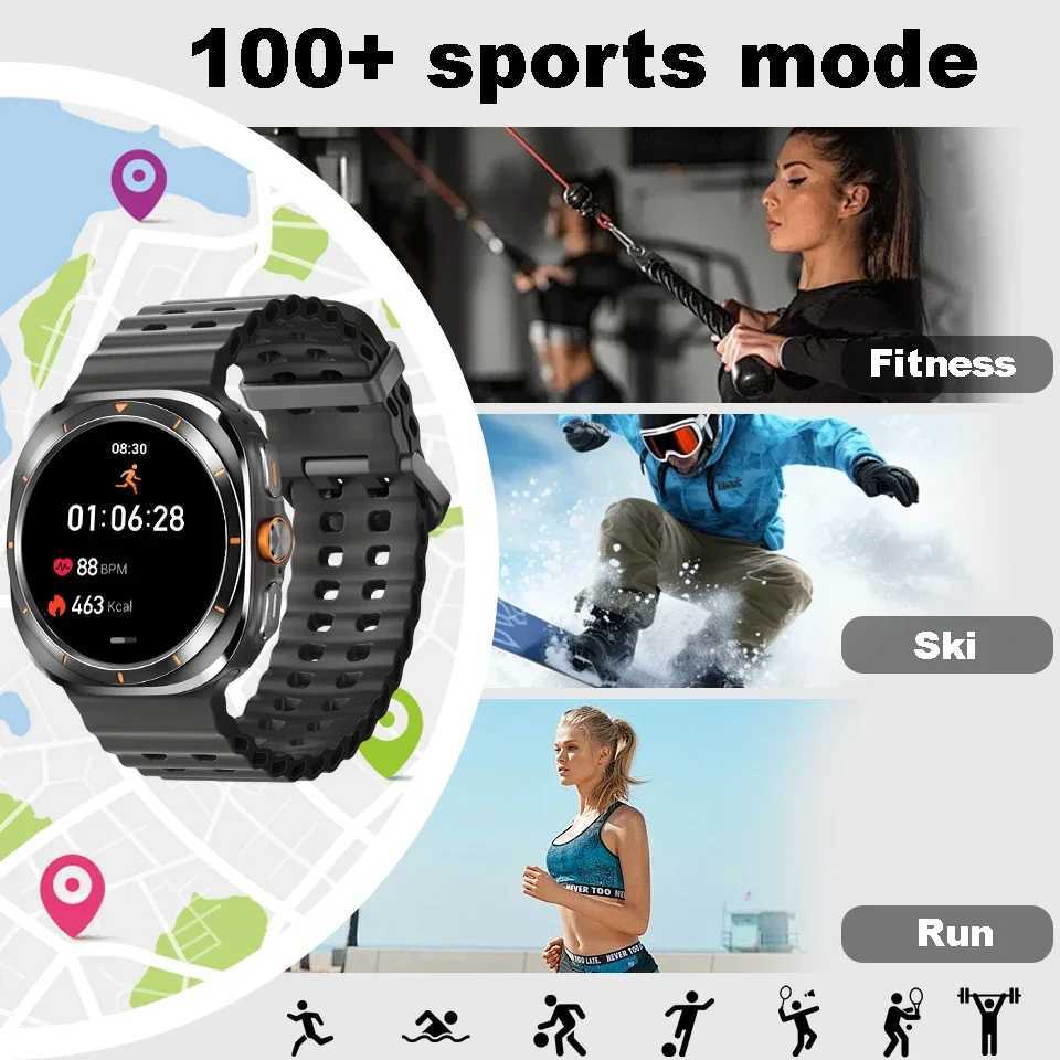 2024 New Smart Watch 7 Ultra Men AMOLED Screen Multi functional Sports Fitness Tracker Healthy Womens Smart Watch X241226