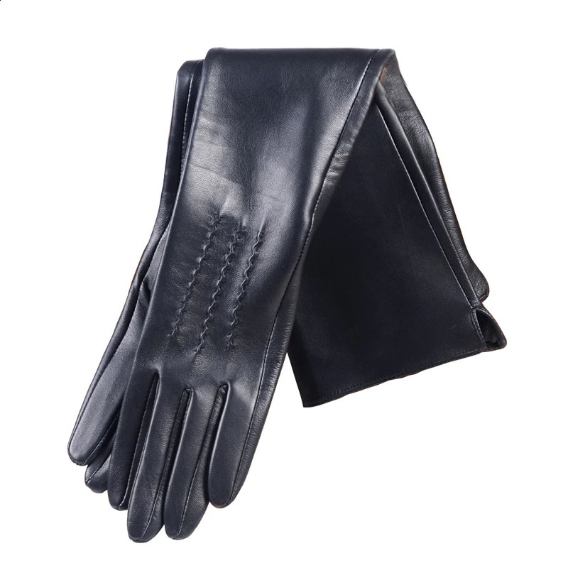 30cm-80cm Womens Ladies Real leather Double sides Leather Unlined Overlength Party Evening gloves long gloves Customizable 241226