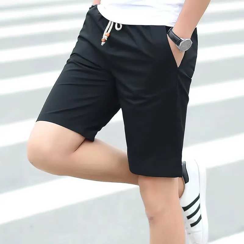 2024 Summer New 100% Cotton Solid Color Mens Shorts High Quality Casual Business Social Elastic Waist Mens Shorts 7-Color ShorXJ241226