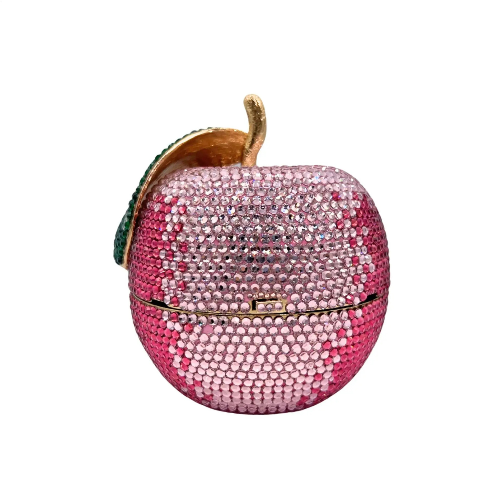 Lady Apple Fruit Crystals Evening Clutch Bags Women Gems Shoulder Bling Diamond Metal Purses Wedding Party Purse Bag 241225