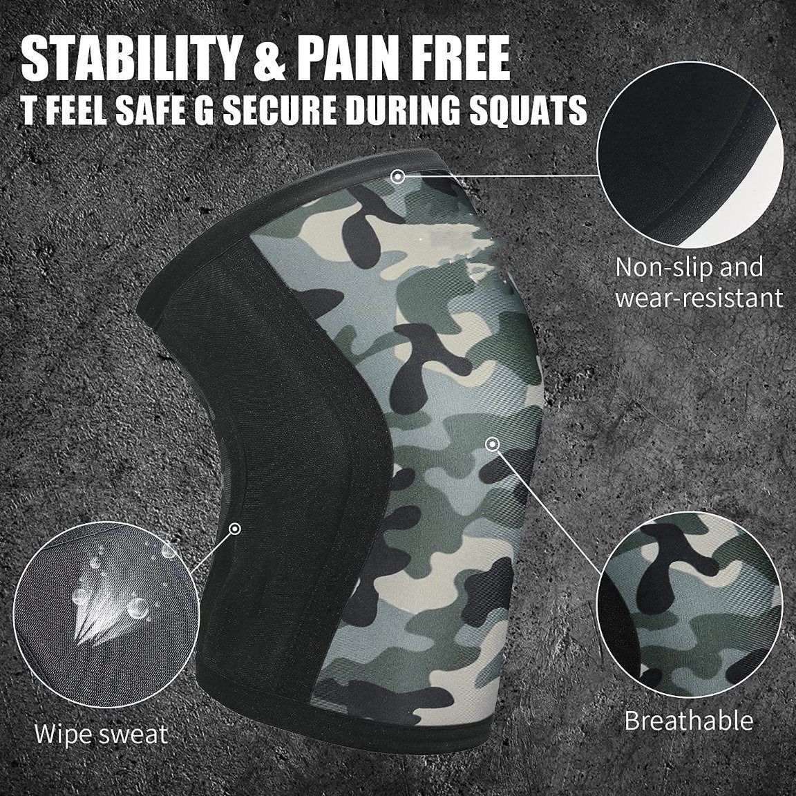 Compression 7mm neoprene knee sleeve breathable knee sleeve support for fitness