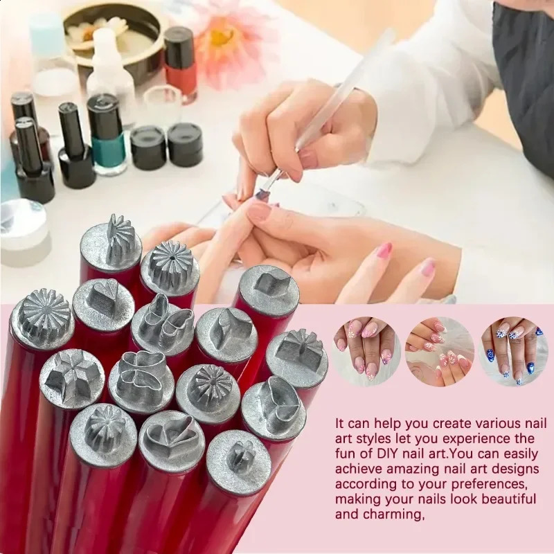 4/6/10pcs Nail Art Flowers Butterfly Stamp Pen Set for Nail Assorted Patterns DIY Art Stamping Tool for Women Beauty Accessories 241226