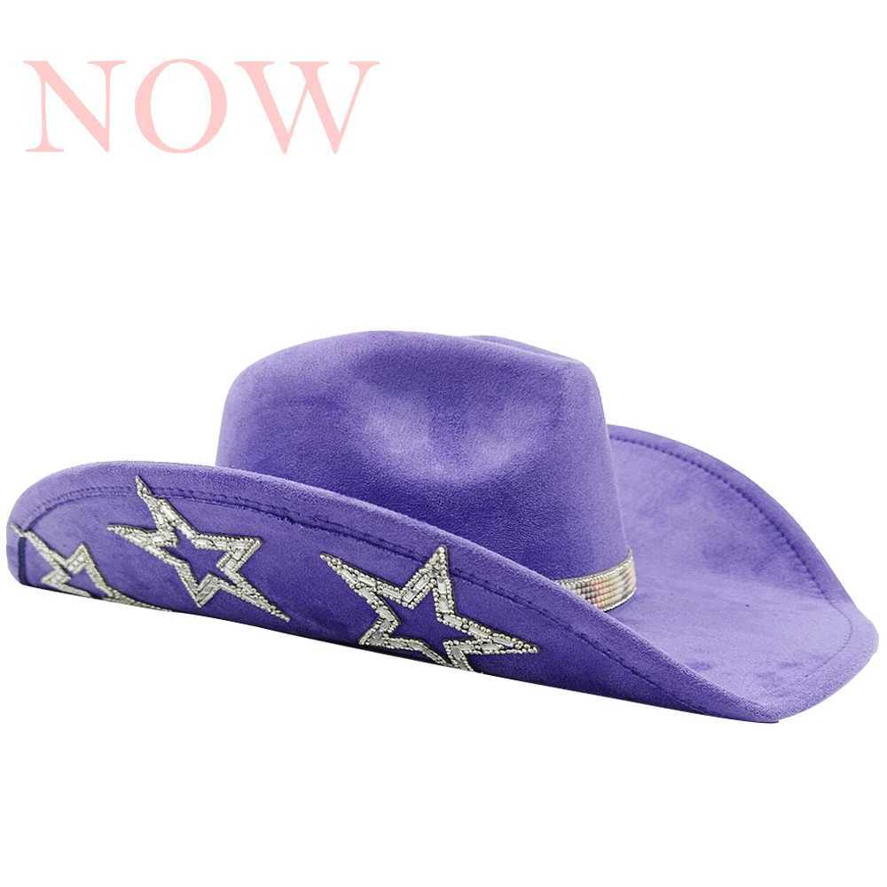 Suede Western Cowboy Hat Mens and Womens Retro Gentleman Cowboy Hat New Accordies Str Hat Hombre Suede Big Brim Hat W241225