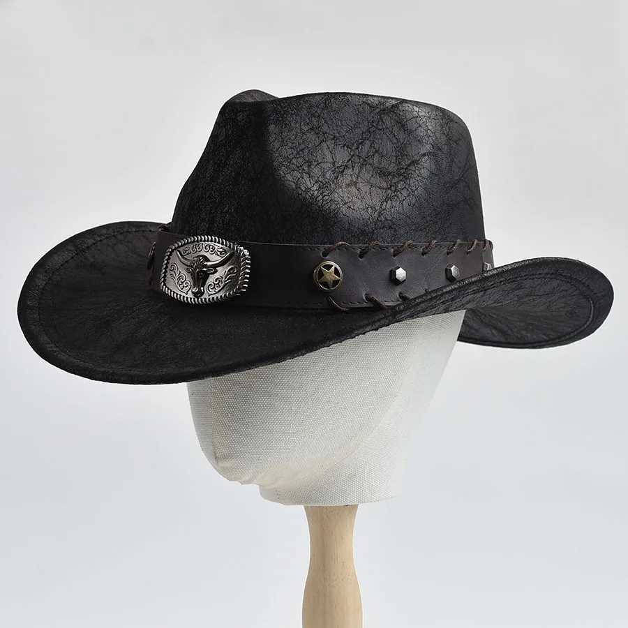 Mens denim hat womens artificial leather retro mens denim womens clothing jazz hat Sombrero Hombre W241225