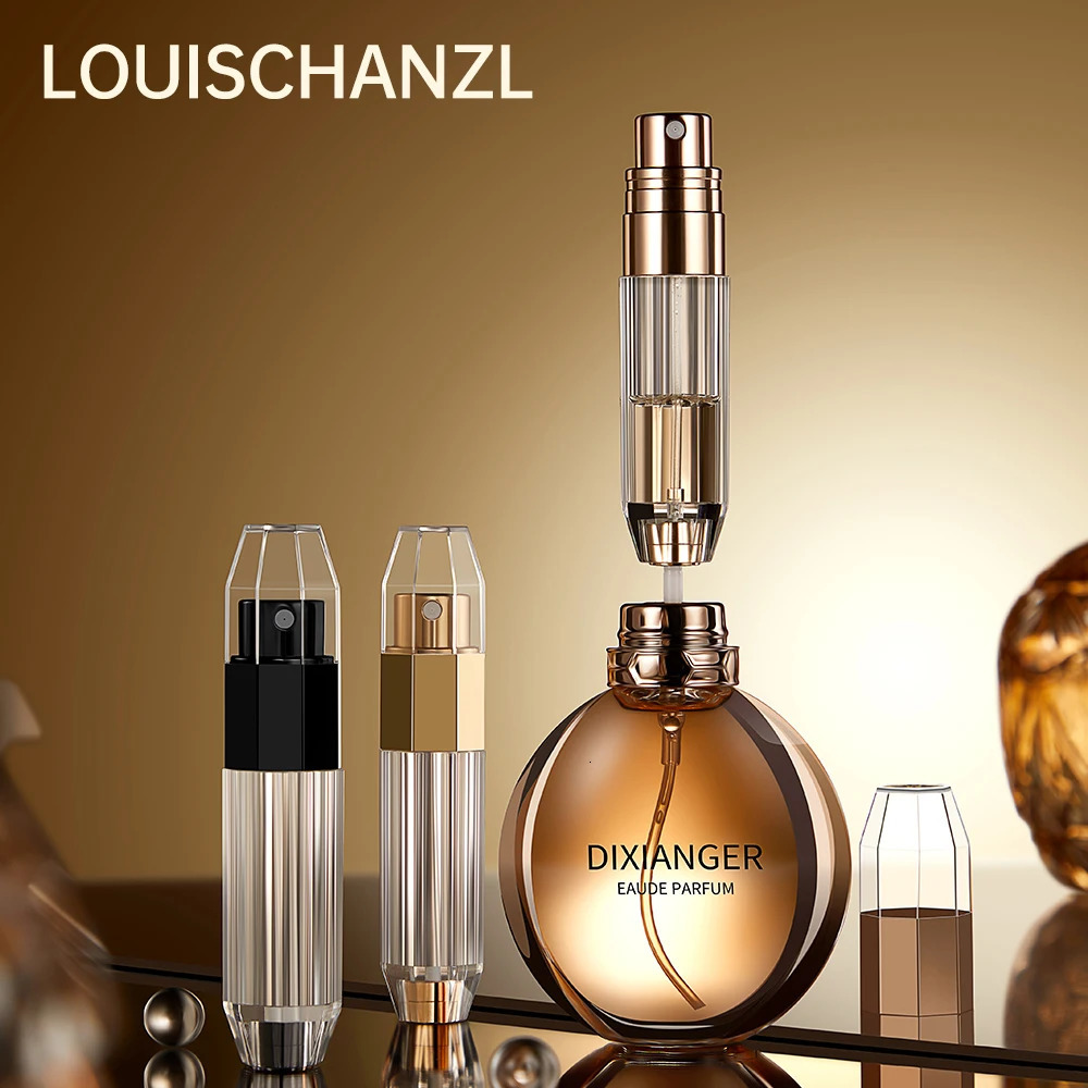 Louischanzl refillable perfume bottle Octagonal transparent travel perfume bottles portable sprayer Empty bottle 5ml mini bottle 241225