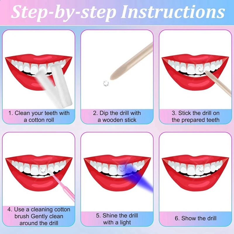 Tooth Gem Kit DIY Teeth Crystals Jewelry Kit Fashionable Teeth Gems Kit Artificial Crystal Tooth Ornaments 241226