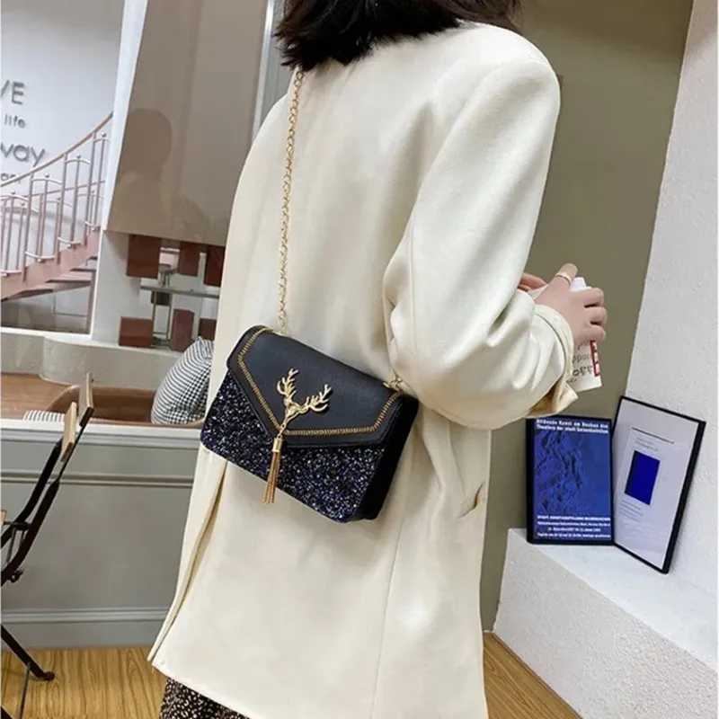 2024 Trendy Shoulder Bags Small Square Messenger Bag Women Female Handbag Phe Purse Pu Leather Crossbody Flap BagXJ241225