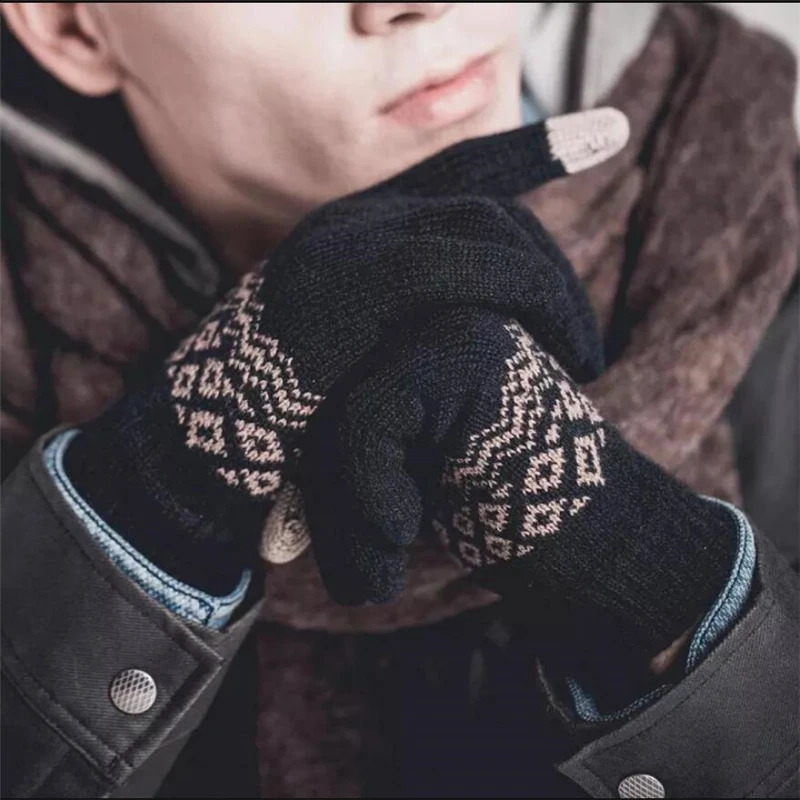 Youpin Winter FO Full Finger Touch Screen Gloves fo Women Men Winter Warm Velvet Gloves For Phone Tablet Birthday Christmas Gift 241226