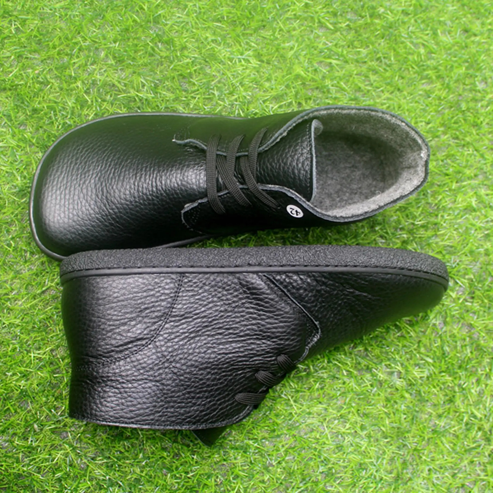 Genuine Leather Barefoot Leather Autumn/Winter Boots 100% Wool felt lining suitable for both men and women Zero Drop Sole Ligh241226bj