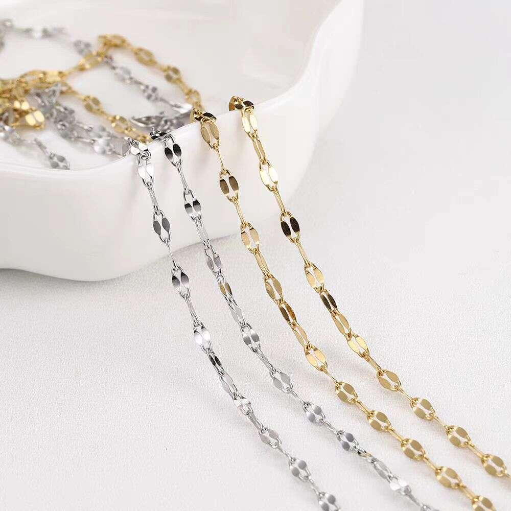 0 4 lip stainless steel 40cm jewelry diy collarbone chain necklace bracelet semifinished product