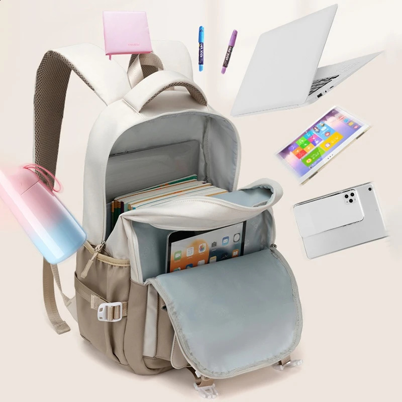 Large Capacity Backpack College Style Female Leisure Backpack Fashion Travel Junior High School Students 241226