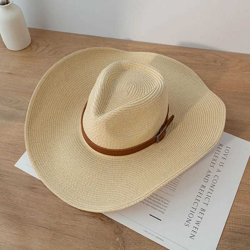 Summer Big Edge Wild Sun C Mens and Womens Outdoor Cowboy Sunscreen Str C Folding Curly Hat Beach Fishing Leisure Hat W241225