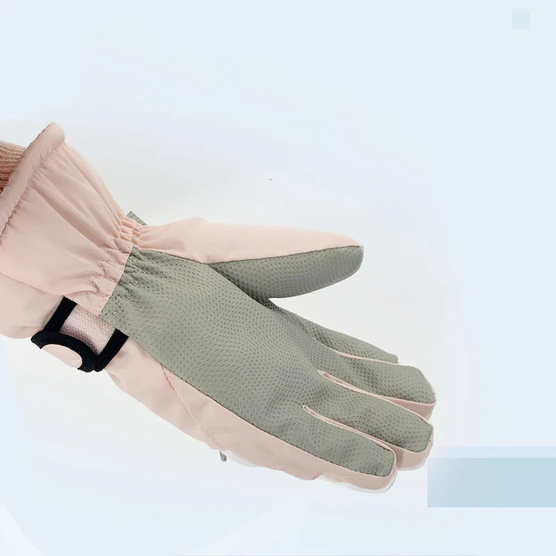 Winter Ski Gloves for Children Windproof Thickened FiveFinger Cartoon Printed Boys Girls Snow Warm Accessories 412Years 241225