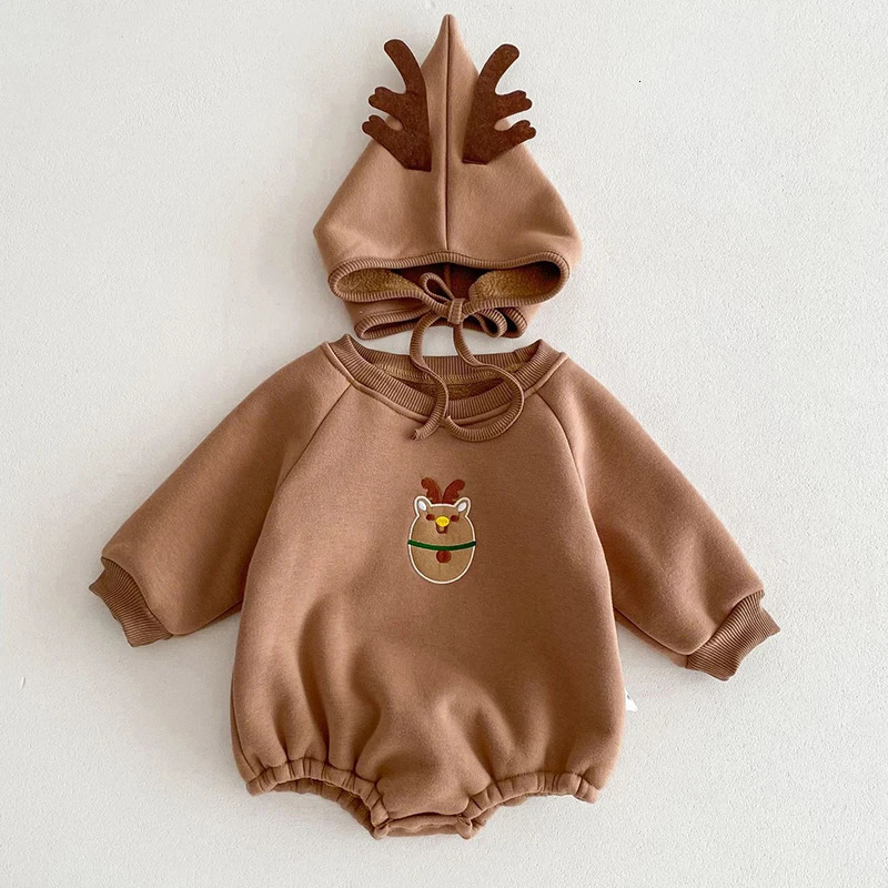 Christmas Children Clothes Set born Baby Boys Girls BodysuitsHat Year Clothing Infant Jumpsuit 241225