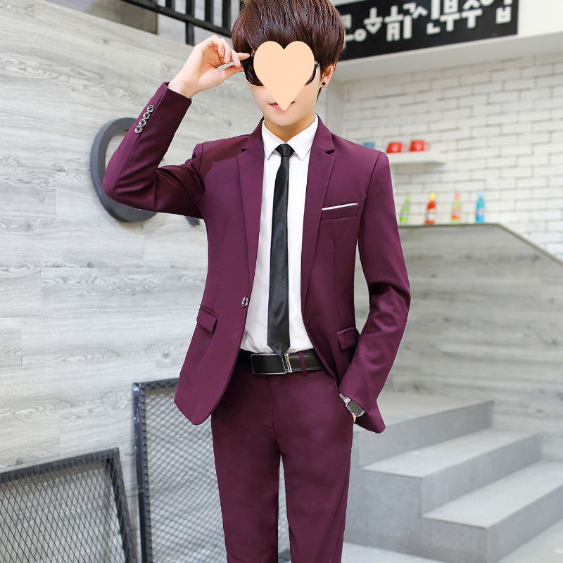 X12251Business professional slim best man small suit groom wedding dress Korean style formal suit