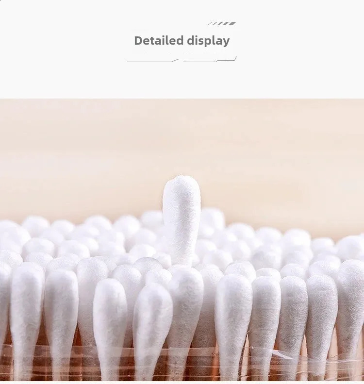 100PCS Cotton Pad for Ears Disposable Iodophor Cotton Swab High Quality Safety Big Head Cleaning Swab 241226
