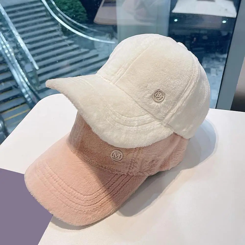 Peaked Cap Solid Color Winter Baseball Cap Hip-hop Style Baseball Hat 241226