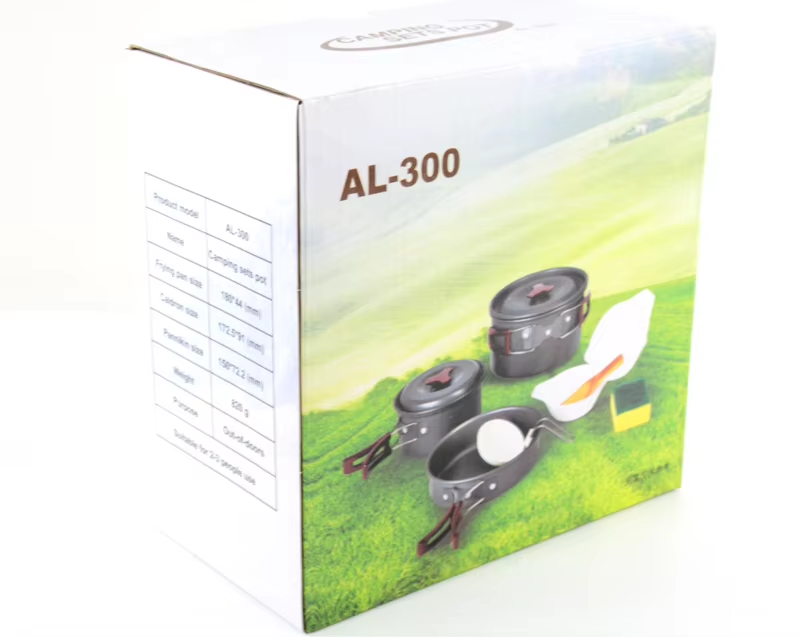 factory supply aluminum pot set outdoor cooking pot camping cookware set