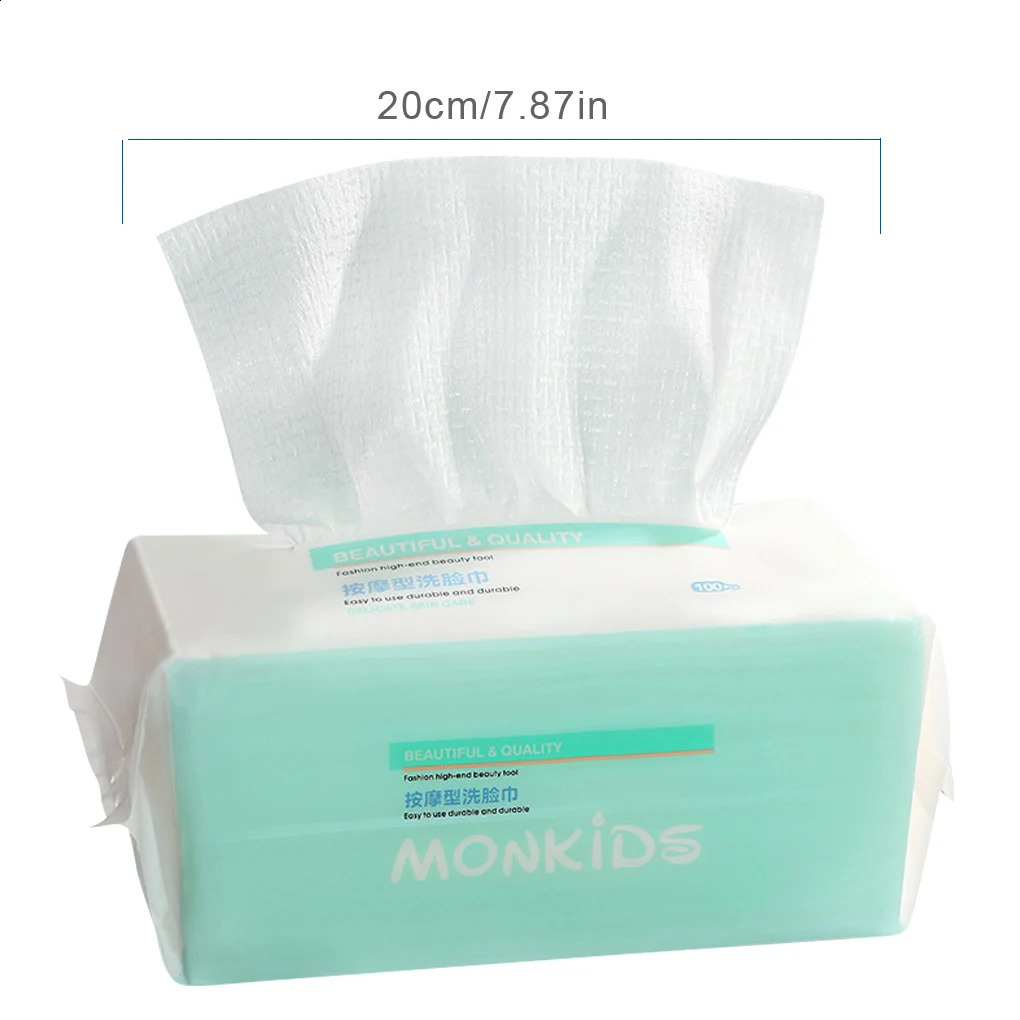 100pcs/1 Pack Disposable Face Washing Multifold Paper Towel Cotton Care Tissue 241226