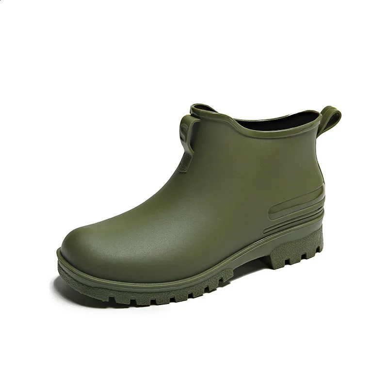 Fashionable Low-top Waterproof Rubber Rain Boots For Women Summer Short Barrel Chelsea Shoes Cross-border Couples Outerwear 241226