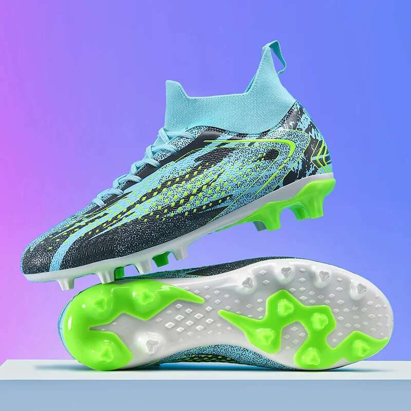 Men Society High Quality TF/FG Long Spikes Soccer Shoes Ultralight Cleats Sneaker Indoor Original Football Boots