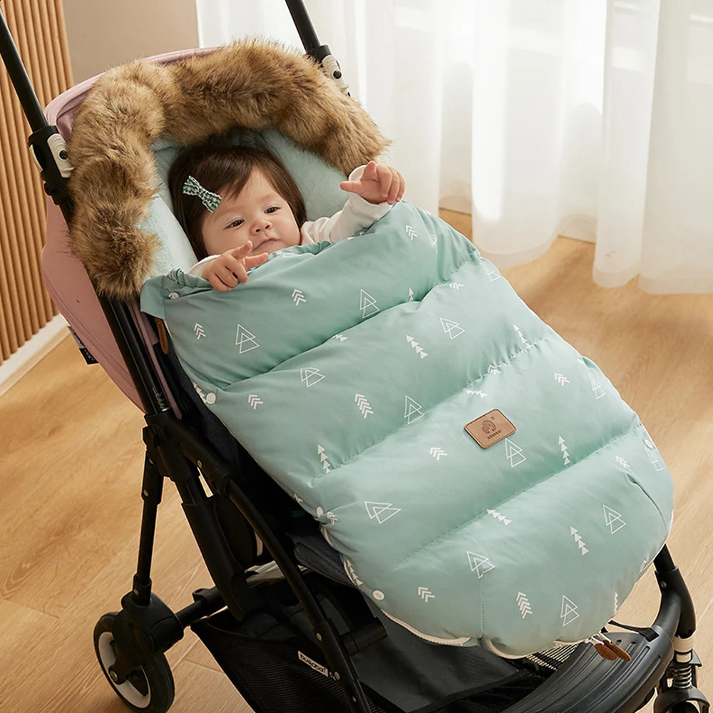 024Months Baby Carriage Sack Winter Warm Thicker Envelope For Discharge Stroller Footmuff Universal Pram Cover Accessories 241225