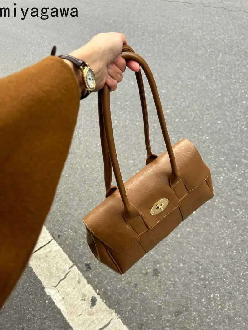 Miyaga Korean Version Wens Handbag 2023 New Versatile Single Shoder Underarm Bag Fi Elegant Top-handle Bags Z250514