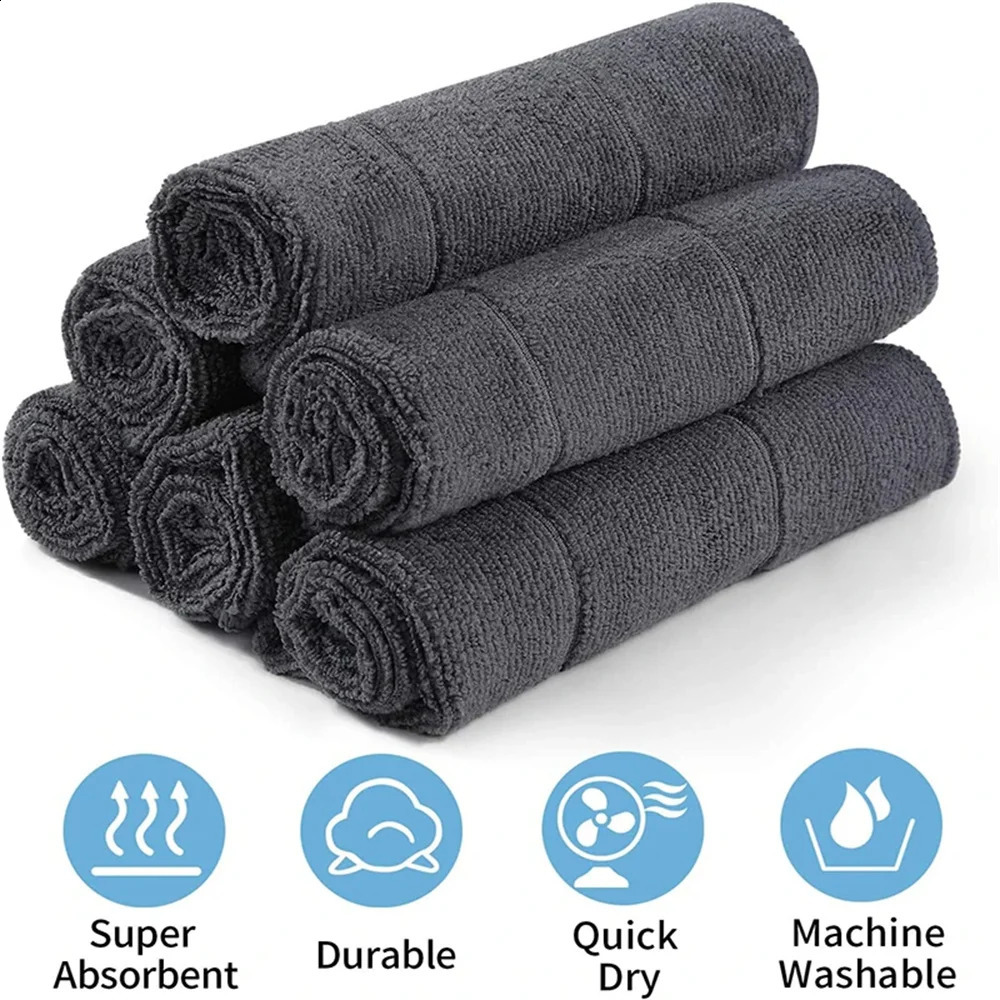 Homaxy 6pcs Microfiber Kitchen Towels Thickened Magic Dishcloth Home Cleaning Towel Soft Washcloth Polish Absorbent Clean Cloth 241226