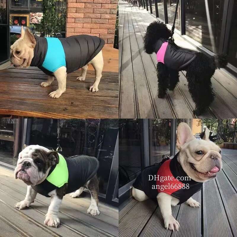 The Face Jacket Designer Apparel Waterproof Winter Coat, Cold Weather Dog Clothes Sport Vest with Zipper Closure and Leash Ring for Walking Hiking L A