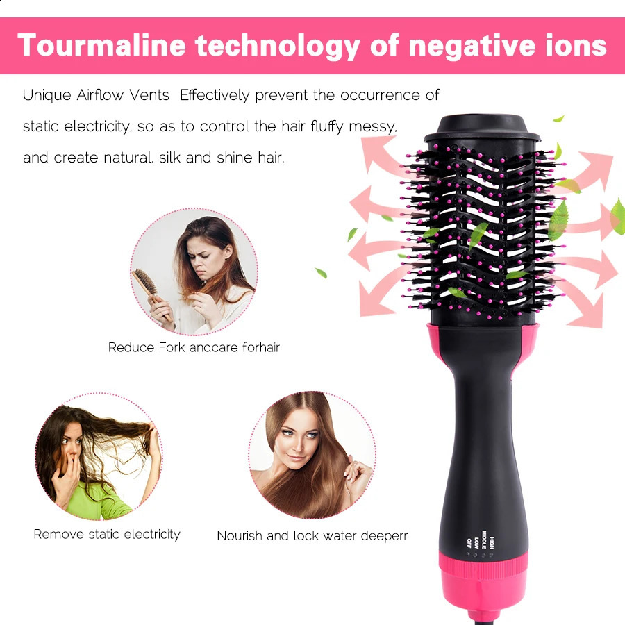 Multi-Function Hair Dryer Brush Blow Dryer Brush 4 In 1 Styling Tools Styler Volumizer Air Straightener Brush For All Hair 241225