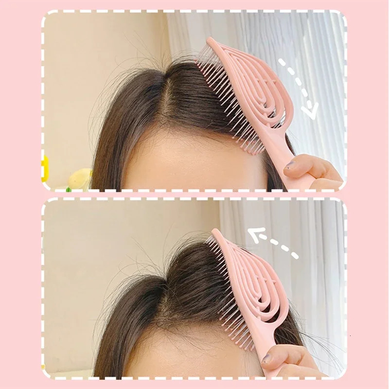 Kids Massage Hair Comb Salon Wet Hair Brush Women Hairdressing Styling Hair Tools Anti Static Detangling Hairbrush 241225