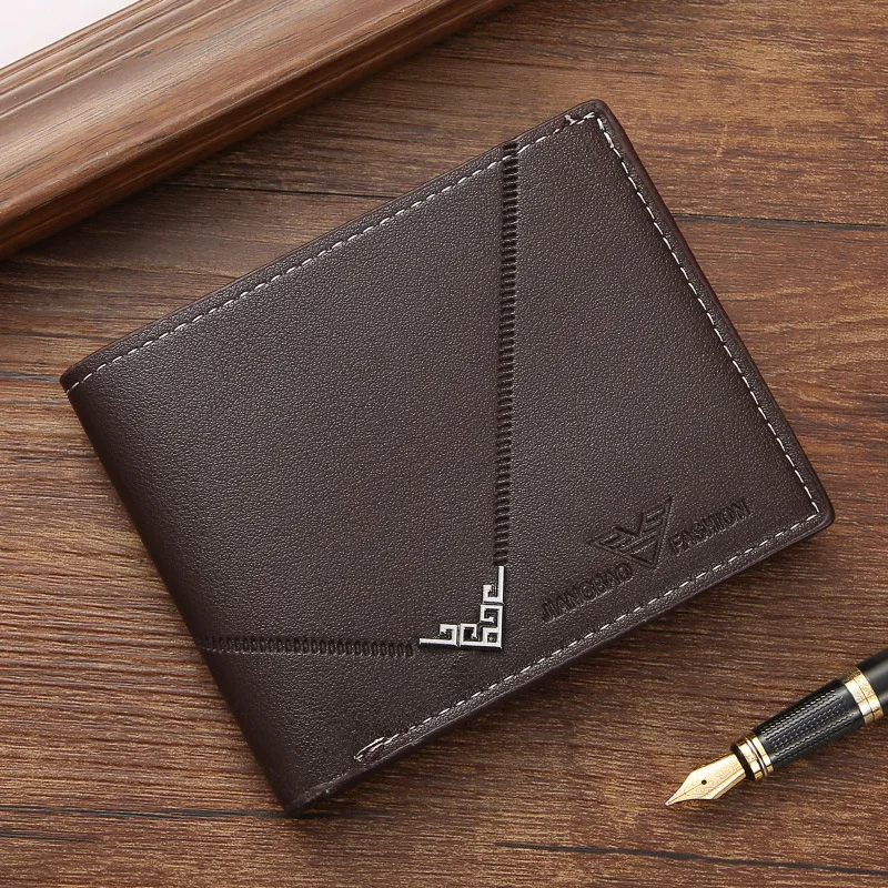 Fashionable Mens Short Purse Wallet Multifunctional Lightweight TLXT and Compact Wear-resistant Black Brown Coin Purse Designer Card Wallet Man Wallet