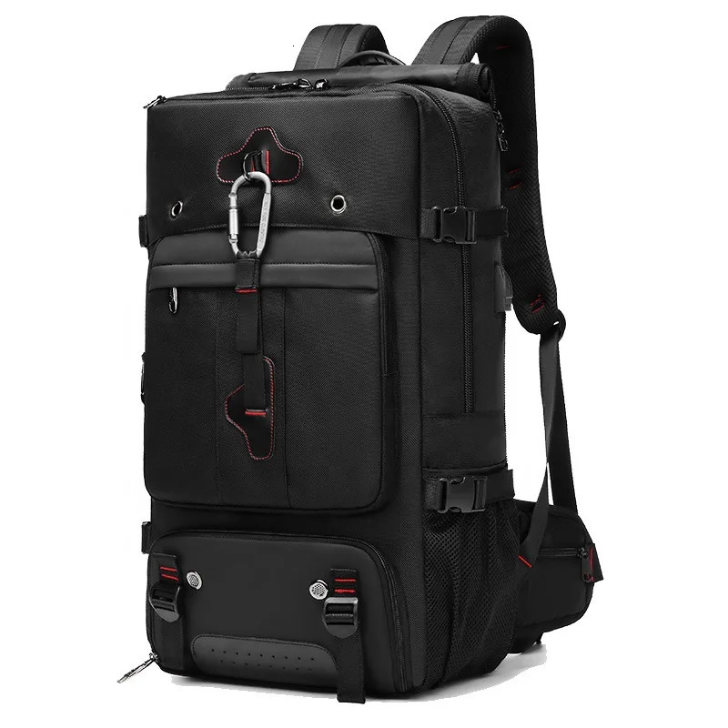 75L Thick Travel Backpack Men Business Backpack School USB Bag Large Capacity Laptop Waterproof Fashion Backpack 241225
