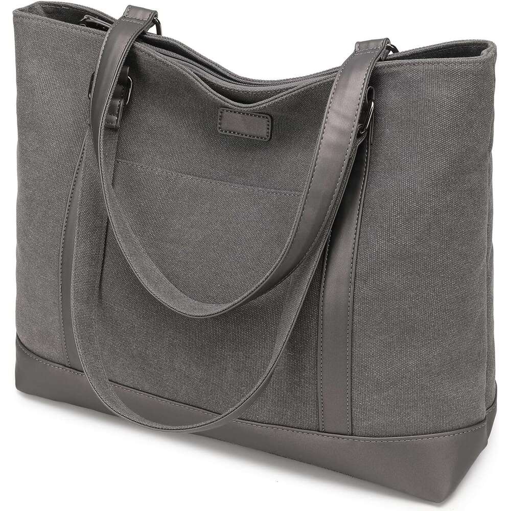Large Tote Bags for Women 15.6 Inch Laptop Bag Lightweight Canvas Professional Work Briefcase