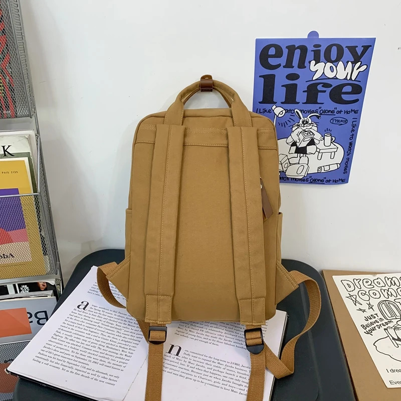 Women Male Canvas College Backpack Men Female Retro Travel Book Bag Girl Boy Laptop Student Fashion Vintage Lady School Bags 241226