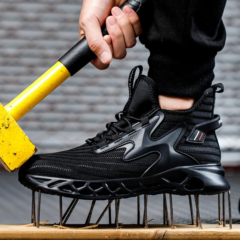 Safety Shoes Mens Steel Toe Work Boots Protective Shoes Puncture Proof Construction Working Shoes Outdoor Hiking Sneakers 36-48 241226
