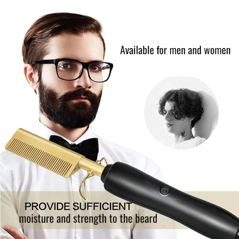 Household 2-in-1 Multifunctional Electric Hair Comb Multi Specification Plug-in Non Damaging Electric Curling Iron 241225