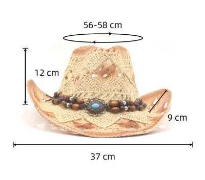 Western Cowboy Hat Xizang Style Top Womens Hat Roll Brim Cowboy Girl C Jazz Openwork Str Hat C Ethnic Group W241225