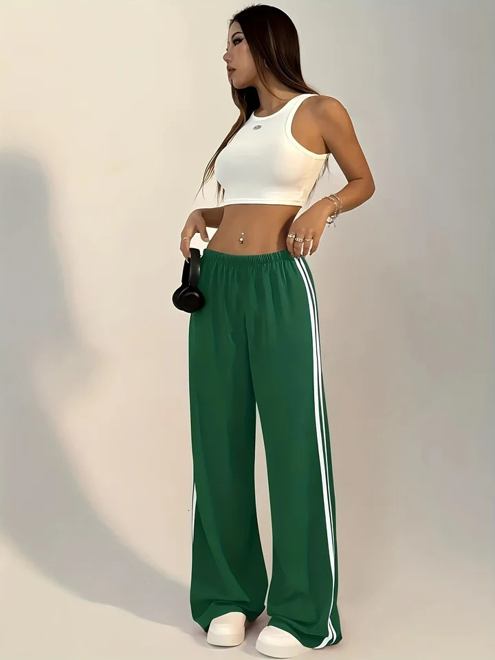 Womens casual long pants versatile fashion trousers spring and autumn style girls solid color 241225
