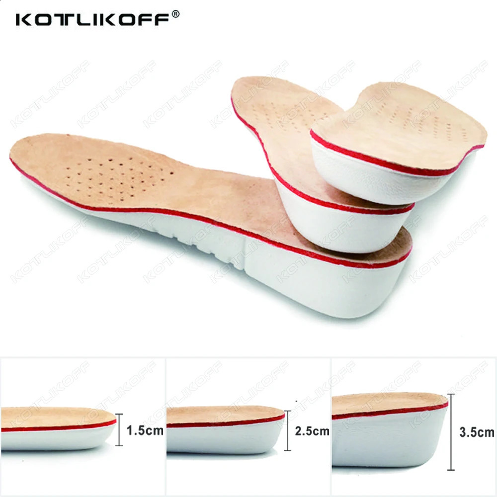 KOTLIKOFF Height Increase Insoles For Growth 1.5/2.5/3.5cm Invisible Height Lift Insole Inner Shoes Sole Heel Heightening Insert 241226